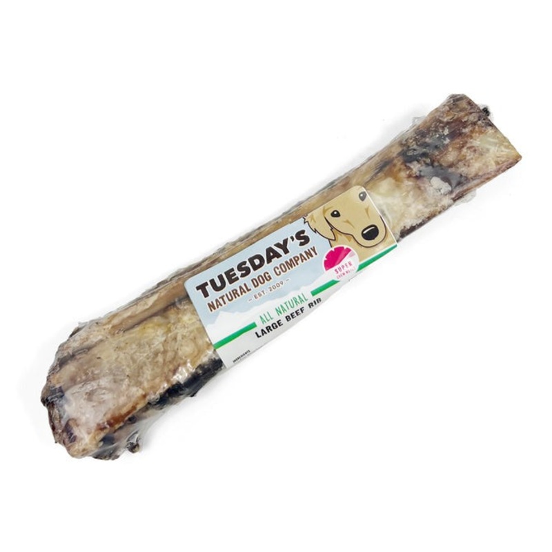 The Natural Dog Company Beef Rib Bone 7-9"