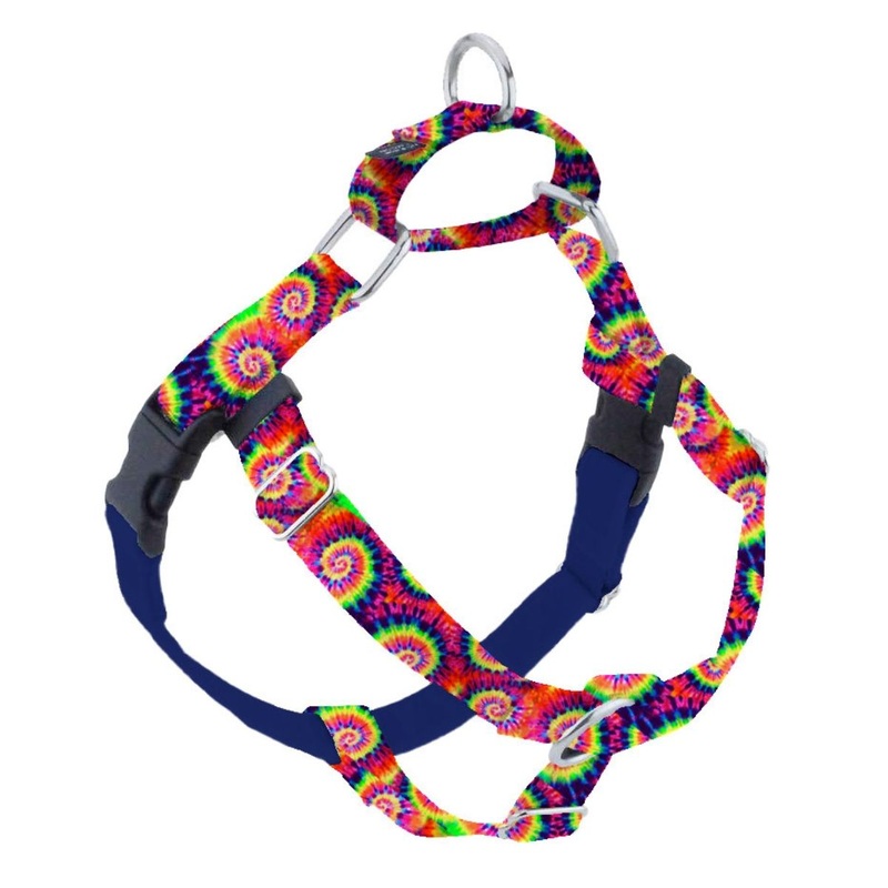2 Hounds Design Freedom No-Pull Dog Harness Classic Tie-Dye 5/8" XS
