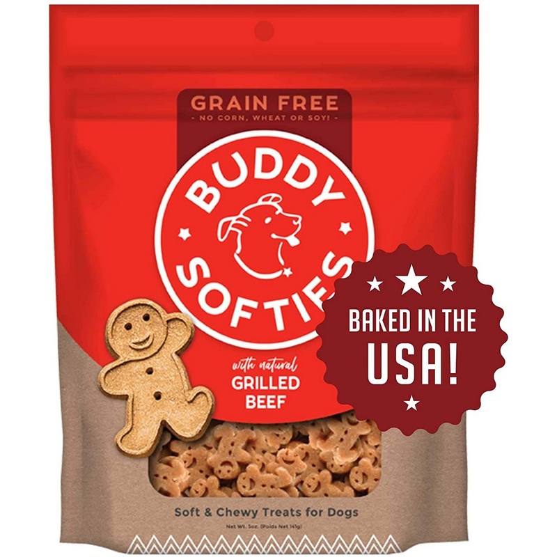 Buddy Biscuits Grain Free Grilled Beef Soft & Chewy Dog Treats 5oz