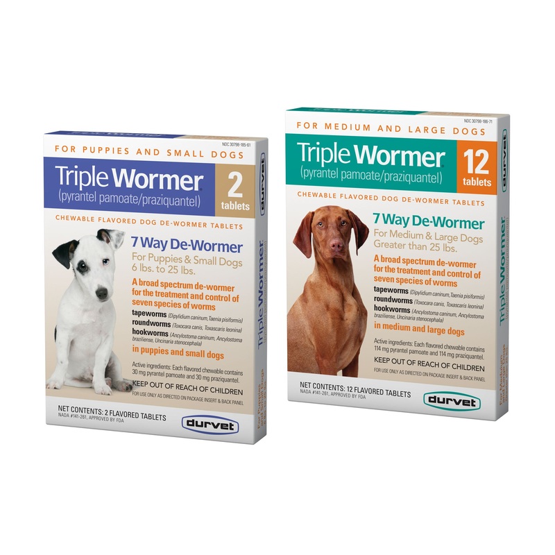 Durvet DURVET TRIPLE WORMER DOG 2ct