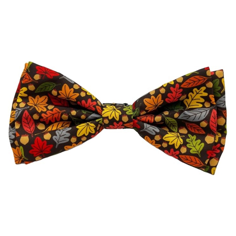 Huxley & Kent Leaves & Nuts Bow Tie for Dogs & Cats 4"