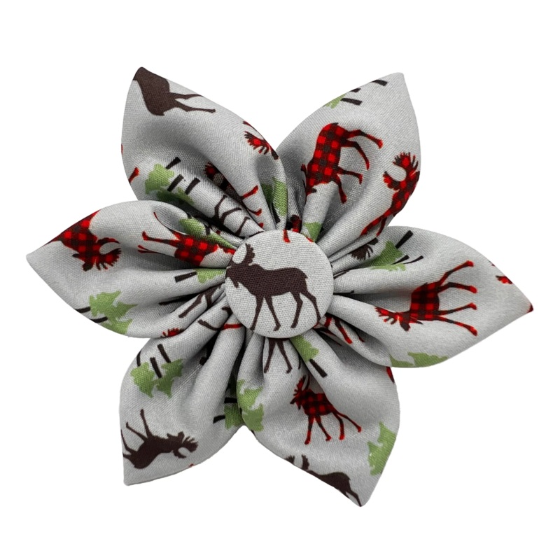 Huxley & Kent Woodsy Moose Bow Tie for Dogs & Cats 4"