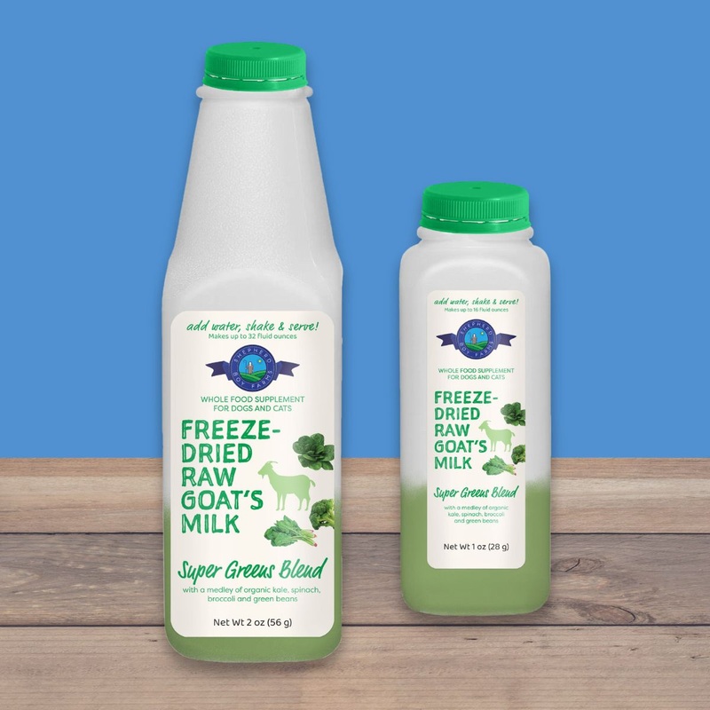 Shepherd Boy Farms Freeze-dried Raw Goats Milk Super Greens Blend For Dogs & Cats 1oz