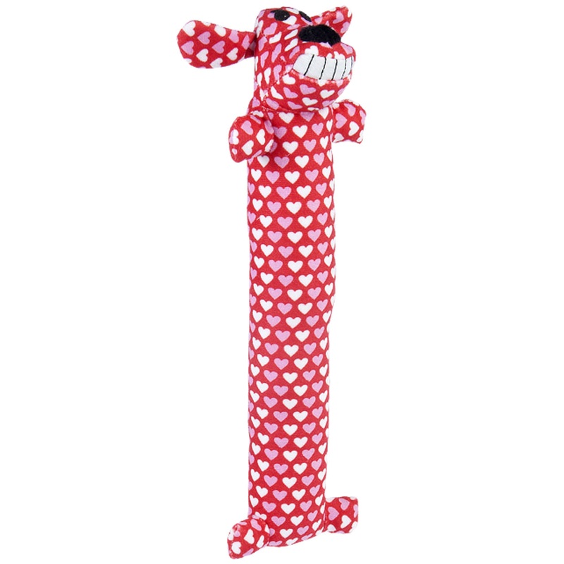 Multipet Valentine's Day Loofa Dog, 12"