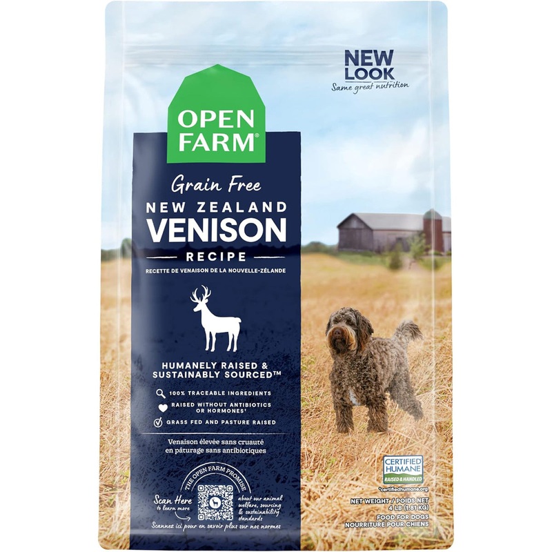 Open Farm New Zealand Venison Grain-Free Dry Dog Food 4lb