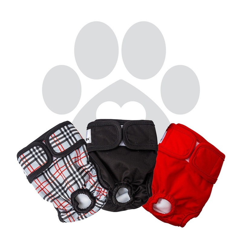 Pet Parents Washable Dog Diapers Bella Designer 3 Pack Large