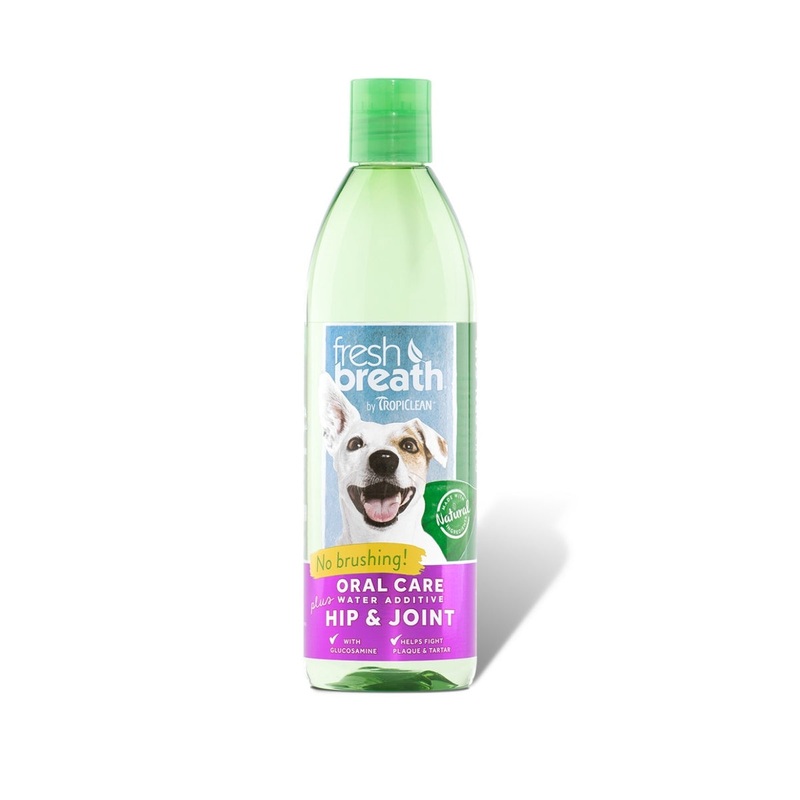 Tropiclean Fresh Breath Oral Care Water Additive Plus Hip And Joint For Dogs 16oz