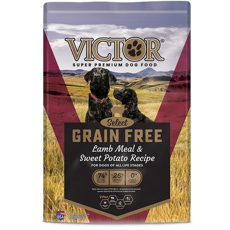 Victor Grain Free Lamb Dry Dog Food 30lb 24/12