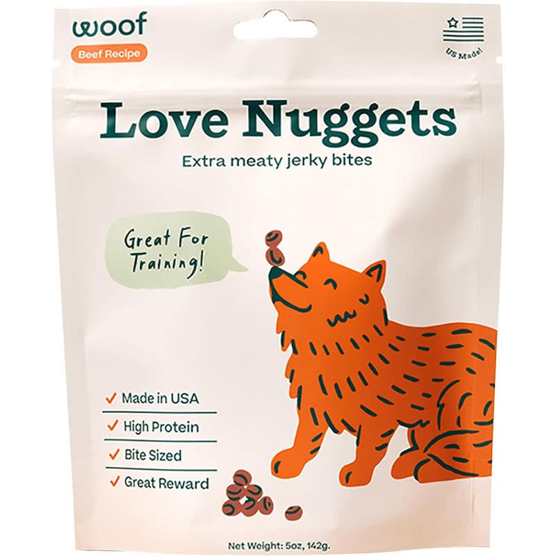 Woof Love Nuggets Beef Training Dog Treats 5oz