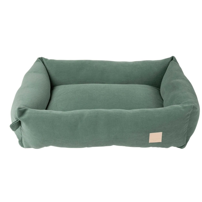FuzzYard Life Bed - Corduroy Bed for Dogs - Myrtle Green Small