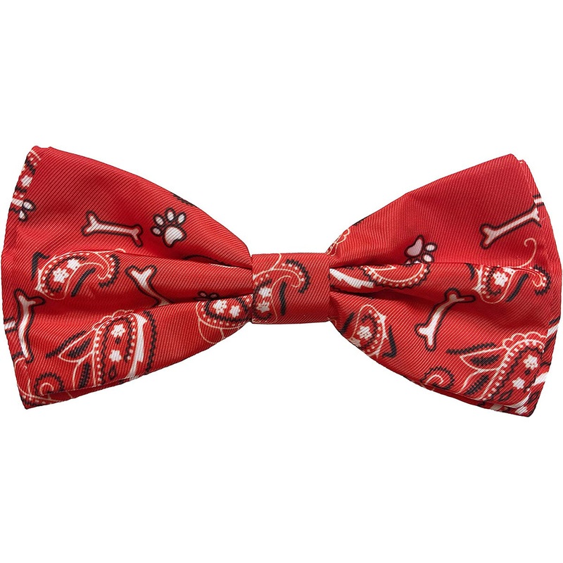 Huxley & Kent Bone-Dana Red Pet Bow Tie Large