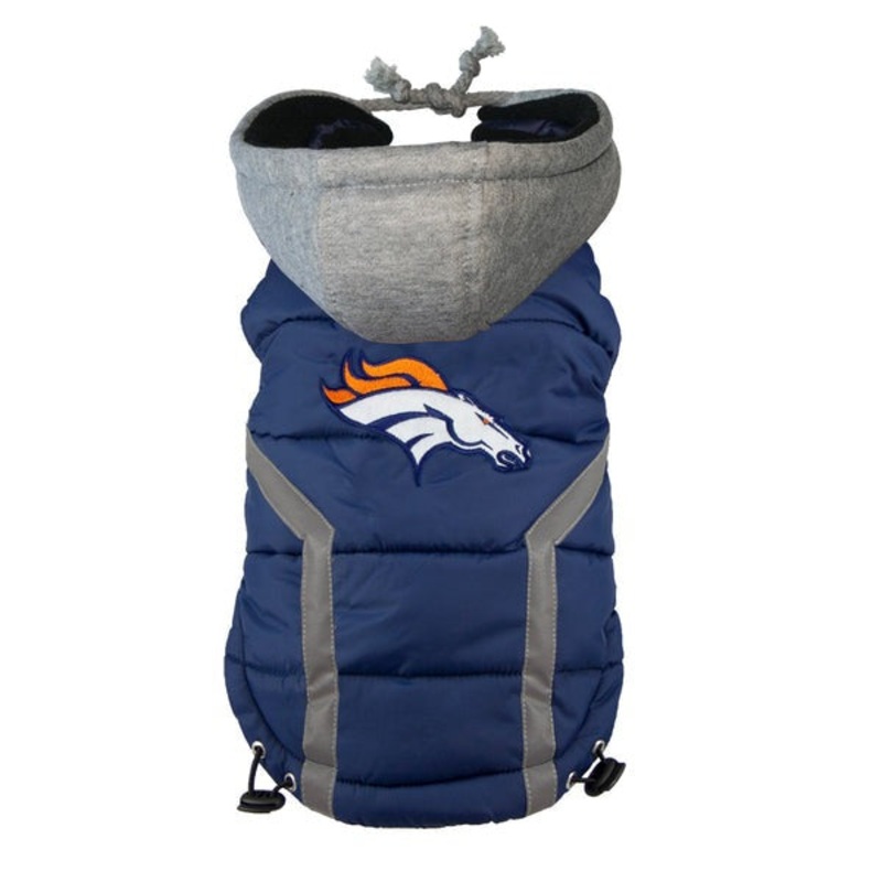 NFL Denver Broncos Dog Puffer Vest XXXL