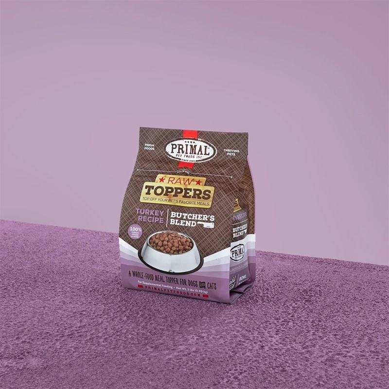 Primal Butcher's Blend Raw Toppers Turkey Formula Cat & Dog Food 2lb