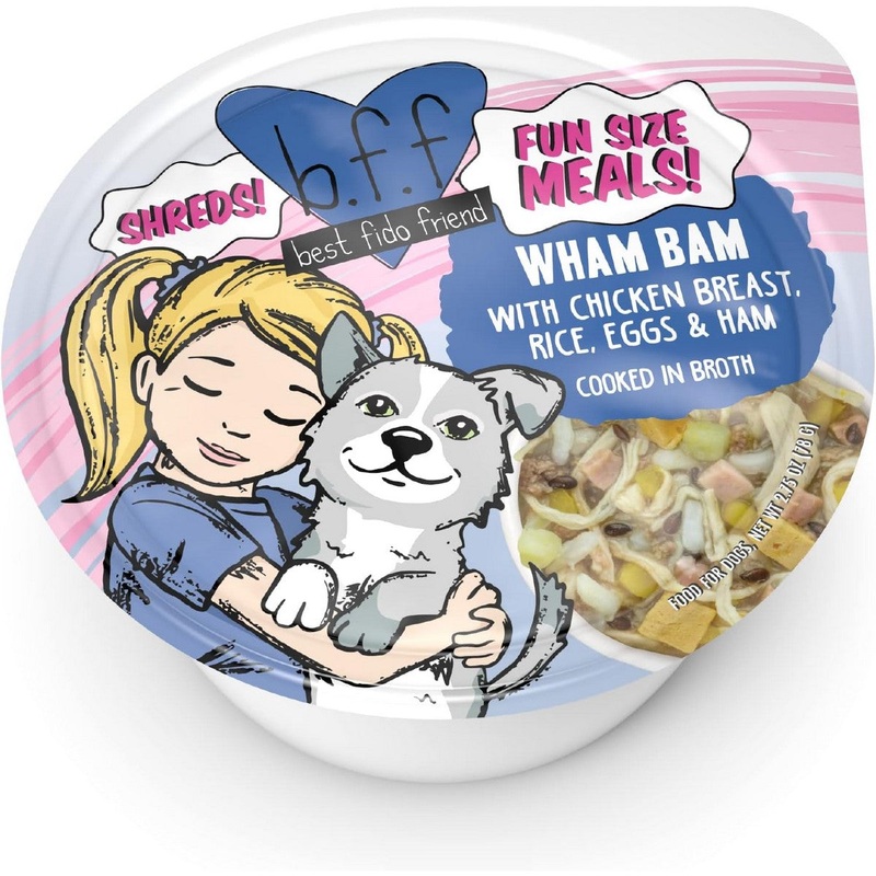 Weruva B.F.F Fun Size Meals Wham Bam Chicken Ham Wet Dog Food 2.75oz