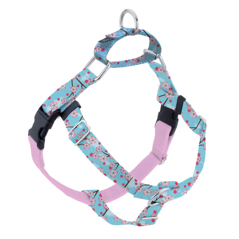 2 Hounds Design Freedom No-Pull Harness 1" Medium Cherry Blossoms