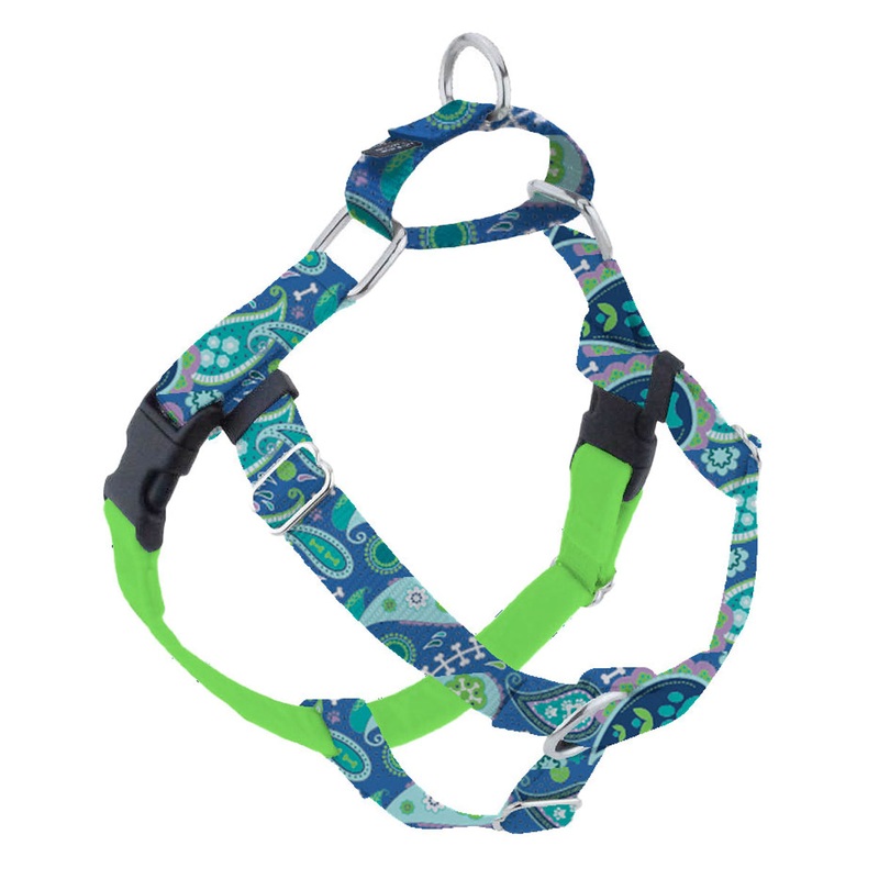2 Hounds Design Freedom No-Pull Harness 1" Medium Paw Paisley
