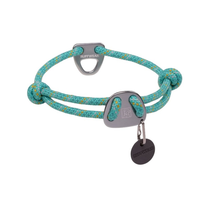 RuffWear Knot-a-Collar Rope Dog Collar 20-26" Aurora Teal