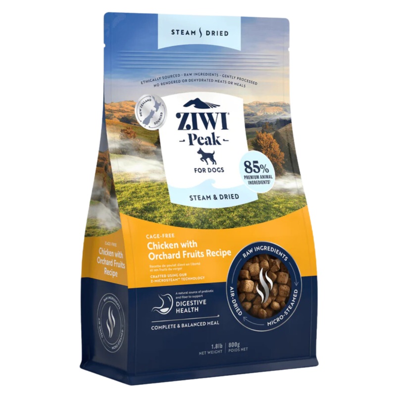 Ziwi Peak Chicken & Orchard Fruits Steam Dried Dog Food 1.8lb
