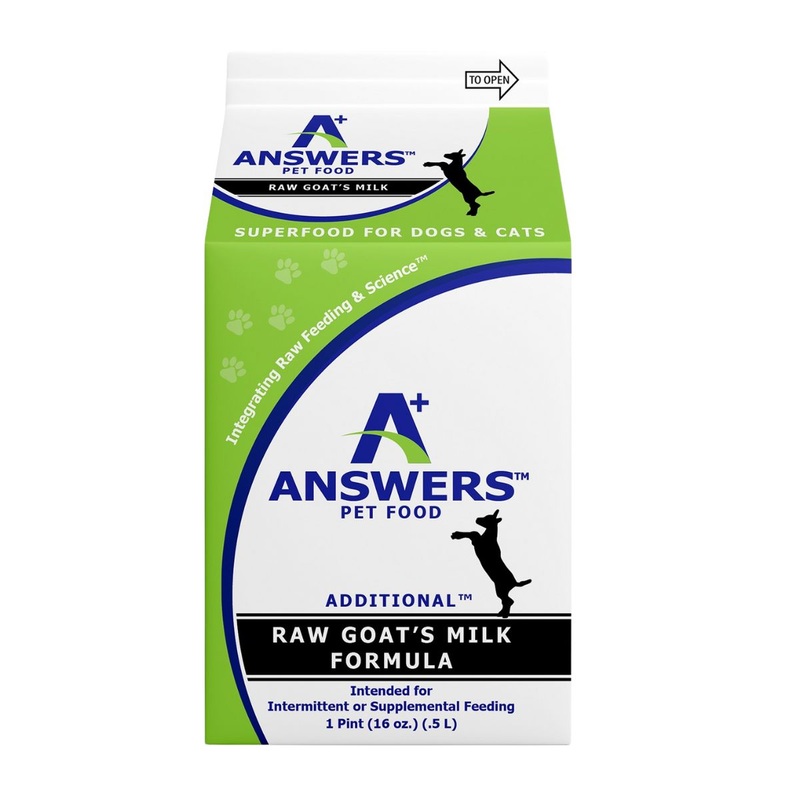 A+ Answears Additional Fermented Raw Goat Milk For Cats & Dogs 1 Pint