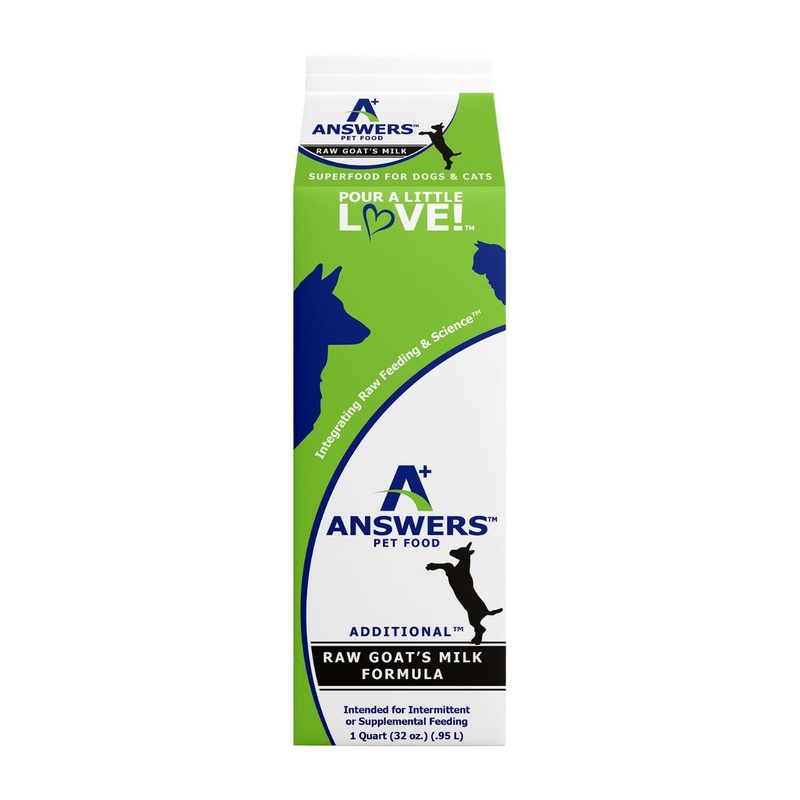 A+ Answears Additional Fermented Raw Goat Milk For Cats & Dogs 1 Quart