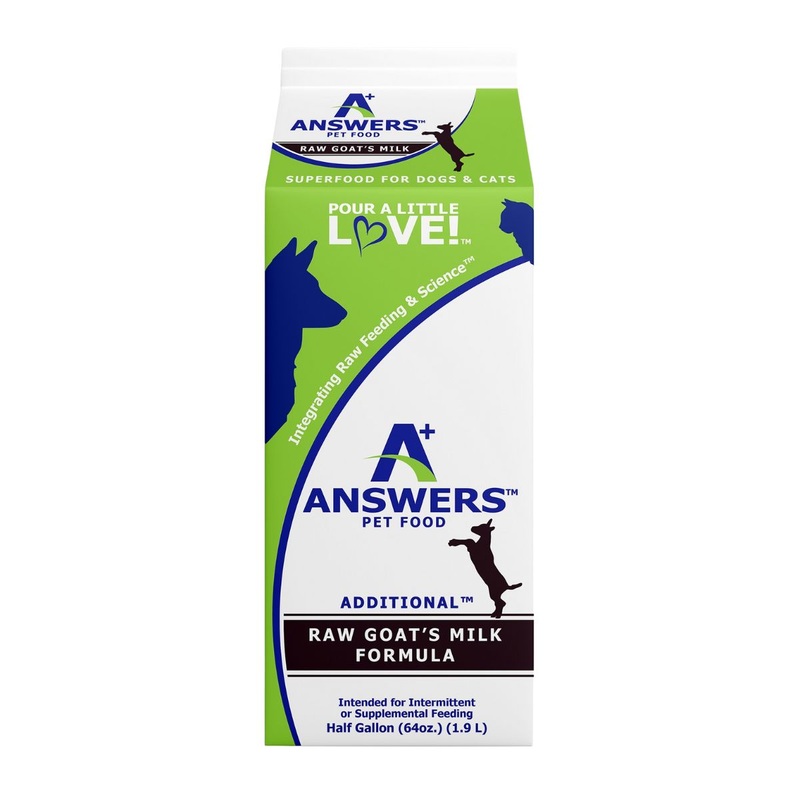 A+ Answears Additional Fermented Raw Goat Milk For Cats & Dogs Half Gallon