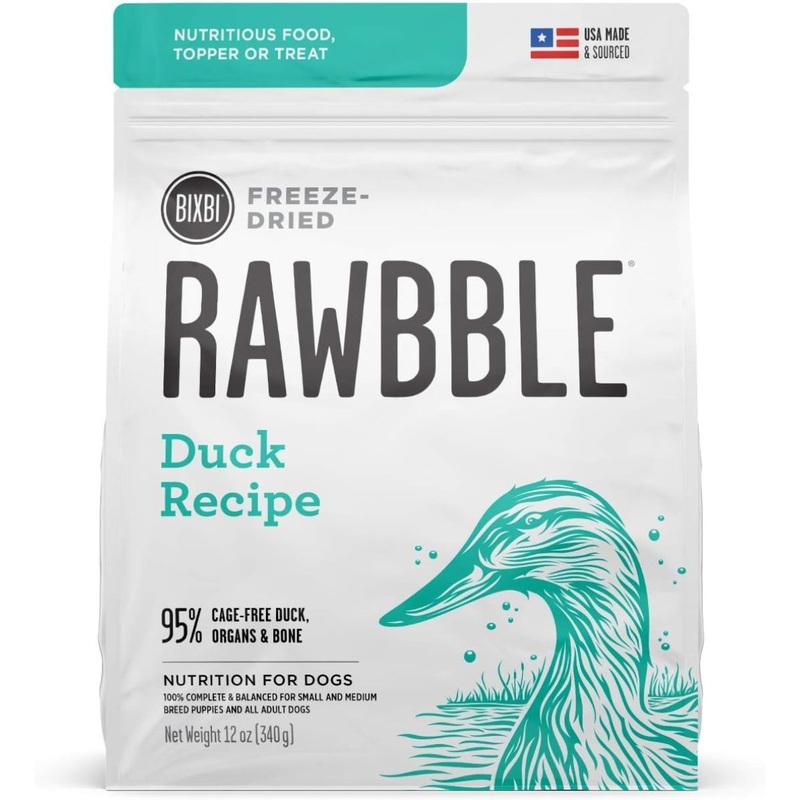 Bixbi Rawbble Freeze-Dried Duck Dry Dog Food 12oz