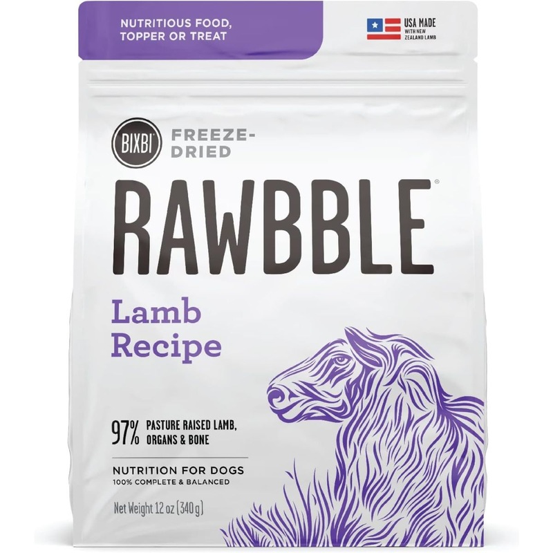 Bixbi Rawbble Freeze-Dried Lamb Dog Food 12oz