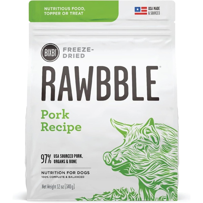 Bixbi Rawbble Freeze-Dried Pork Dog Food 12oz