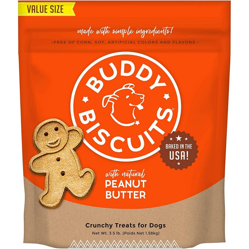Buddy Biscuits Healthy Whole Grain Teeny Peanut Butter Oven Baked Dog Treats 3.5lb