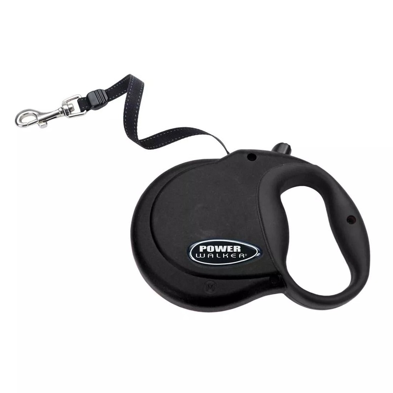 Coastal Power Walker Dog Retractable Leash Black XS