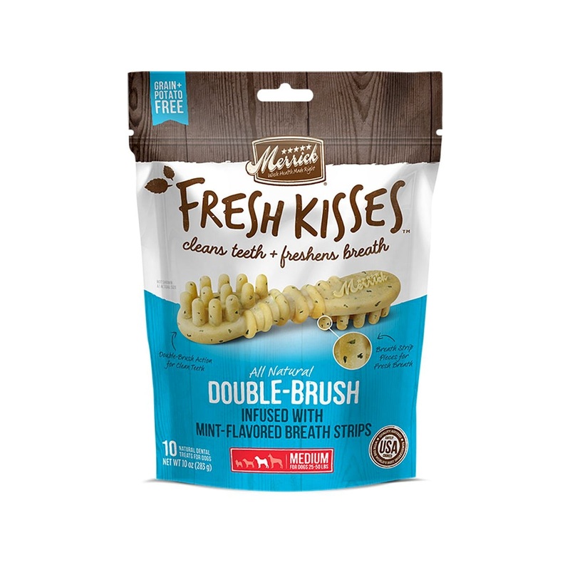 Merrick Fresh Kisses Mint Breath Strips For Medium Dogs, 22 Pieces