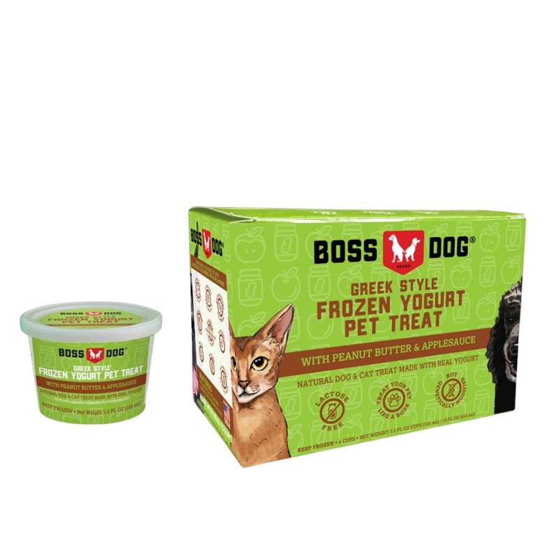 Boss Dog Frozen Peanut Butter Applesauce Yogurt Cat & Dog Treat 3.5oz