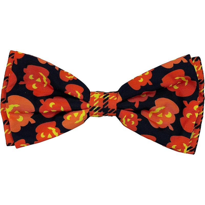Huxley & Kent Plaid-O-Lantern Bow Tie For Cats & Dogs Large
