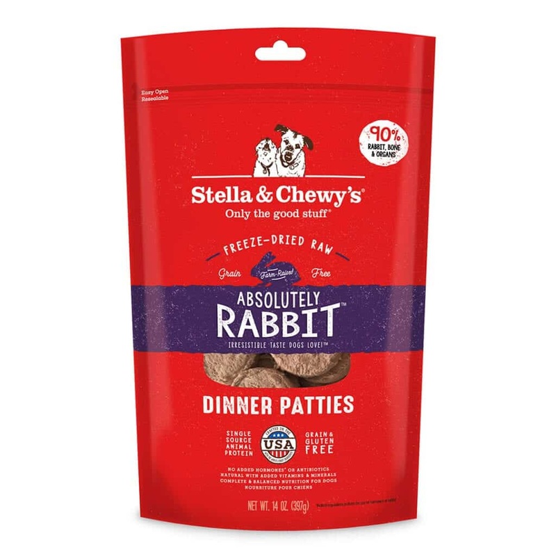 Stella and Chewys Absolutely Rabbit Freeze-Dried Raw Dinner Patties Dog Food 25oz
