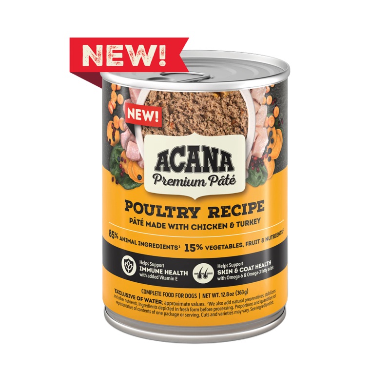 Acana Premium Pate Poultry Recipe Wet Dog Food 12.oz