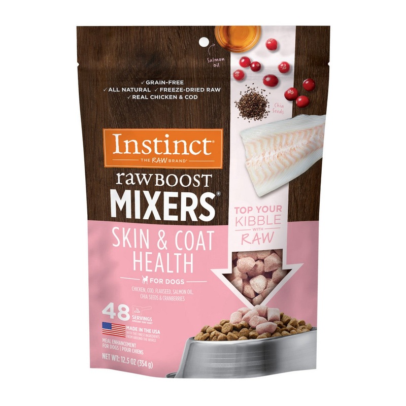 Instinct Pet Food Raw Boost Mixers Skin & Coat Dog Food Topper 5.5oz