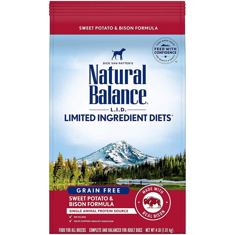 Natural Balance L.I.D Sweet Potato & Bison Formula Grain-Free Dry Dog Food 4lb