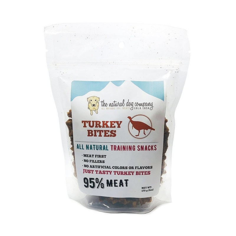 Natural Dog Company Turkey 95% Meat Training Bites Dog Treats 6oz