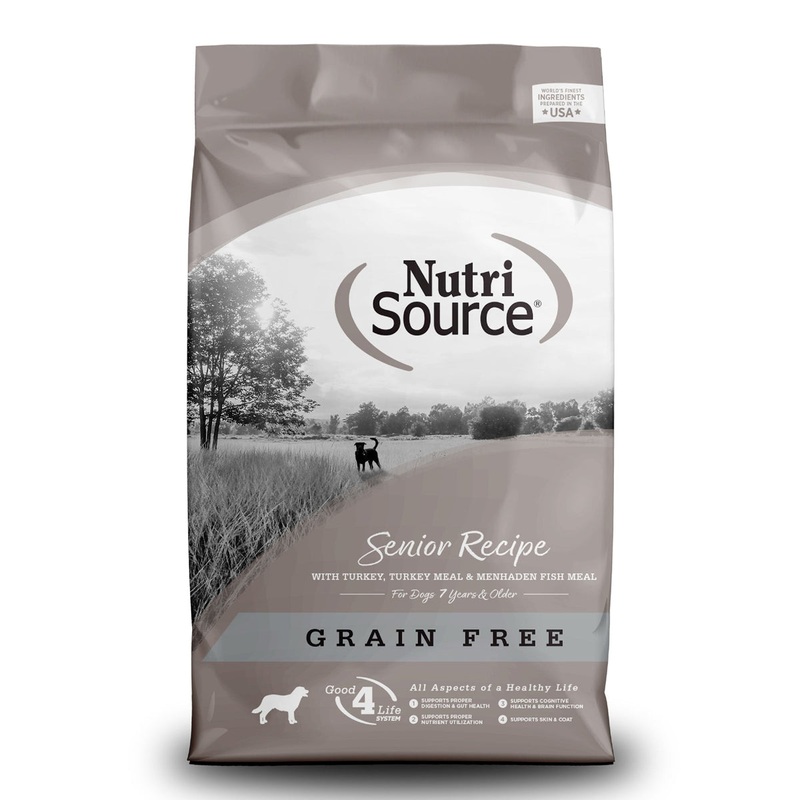 NutriSource Grain Free Senior Dry Dog Food 26lb