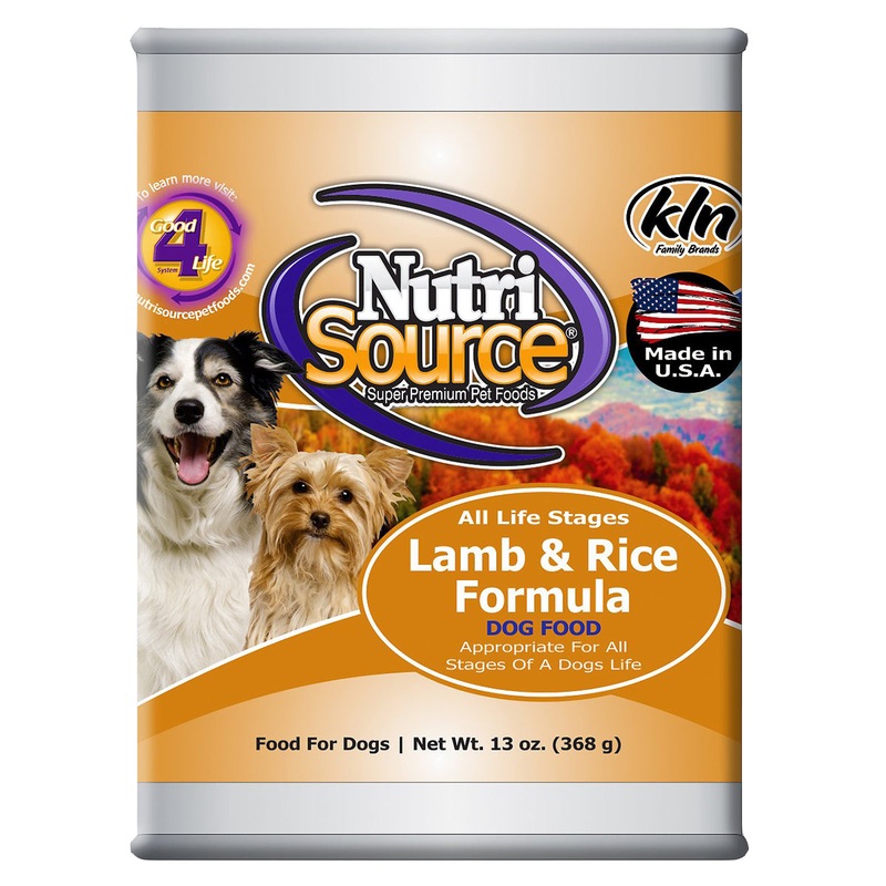 Nutrisource Lamb and Rice Formula Pate Canned Dog Food 13oz
