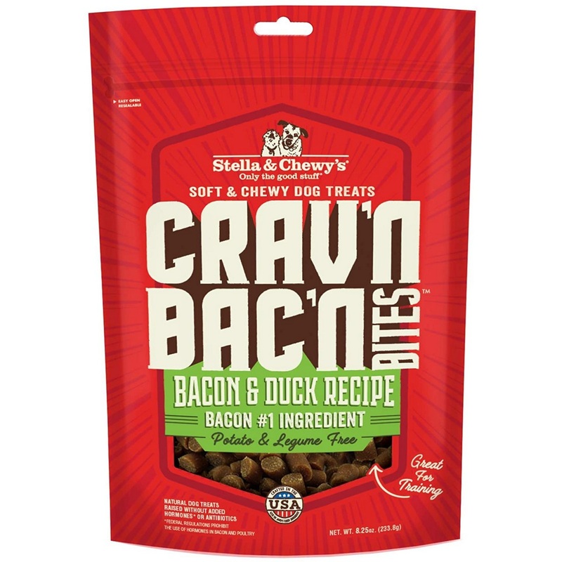 Stella & Chewys Crav'N Bac'N Bacon Duck Dog Treats 8.25oz