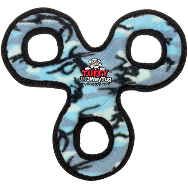 Tuffy's 3 Way Tug Blue Camo Dog Toy