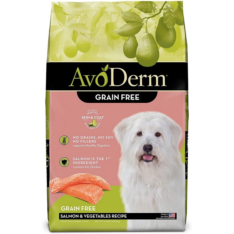 AvoDerm Grain Free Salmon & Vegetables Dry Dog Food 24lb