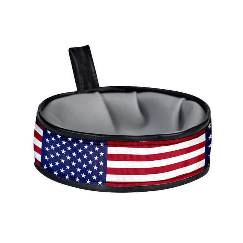 Cycle Dog - Trail Buddy Collapsible Dog Travel Bowl  USA Stars & Stripes