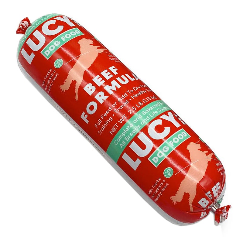 Lucy Pet Products Beef Formula Dog Food Roll 2.5LB