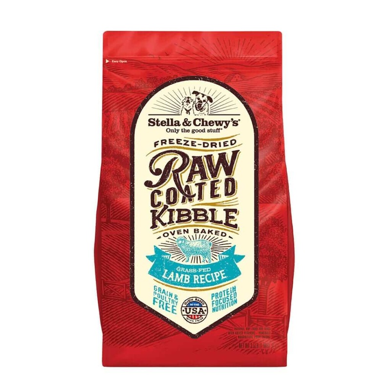 Stella and Chewys Grass-Fed Lamb Raw Coated Kibble Dry Dog Food 22lb