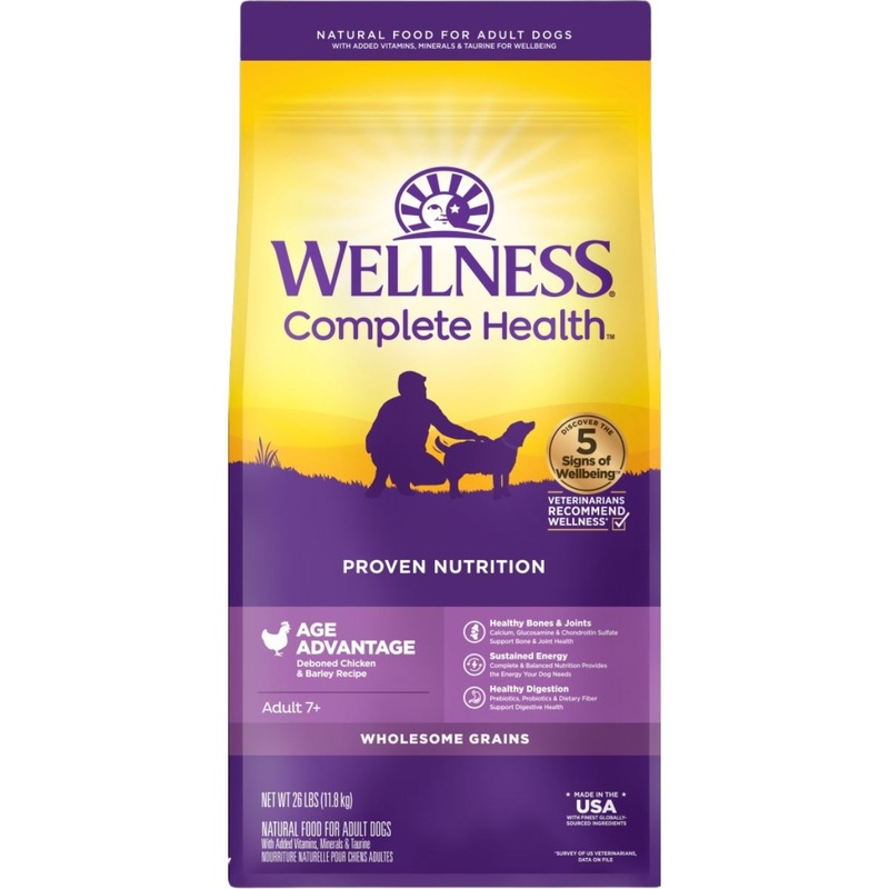 Wellness Complete Health Grained Age Advantage Chicken & Barley Dry Dog Food 26lb
