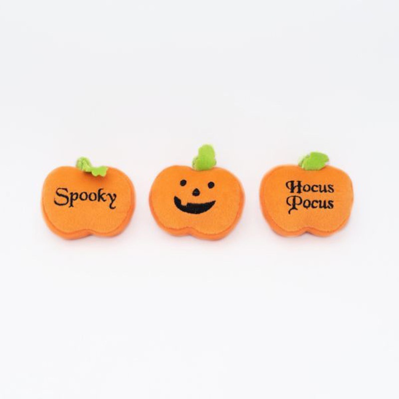 ZippyPaws Halloween Miniz 3-Pack Pumpkins
