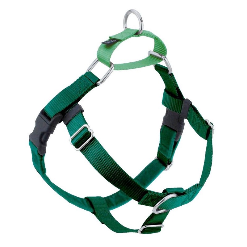 2 Hounds Design Kelly Green Freedom No-Pull Dog Harness 5/8" Medium 24"-28"