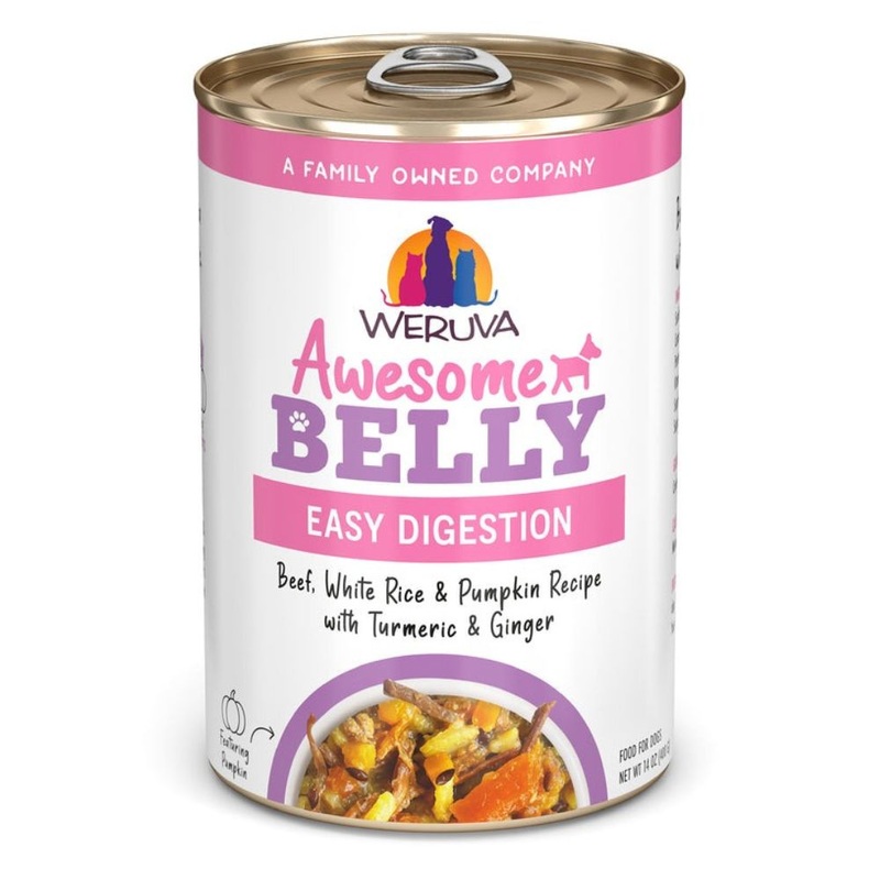 Weruva Awesome Belly Beef White Rice & Pumpkin Turmeric & Ginger Dog Food 14oz